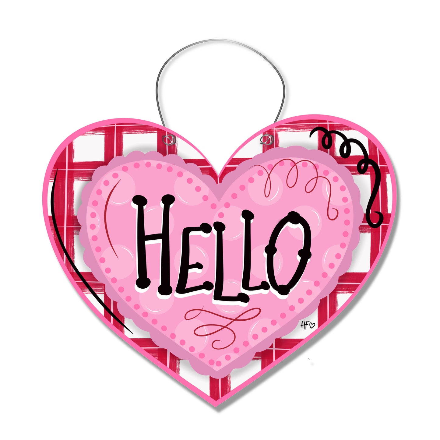 Layered Heart Door Hanger