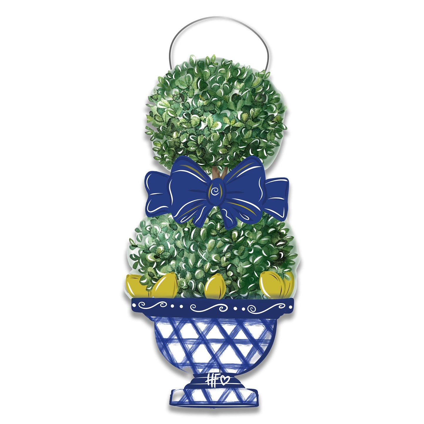 Lemon Topiary Door Hanger
