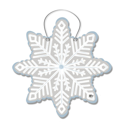 Light Colored Snowflake Door Hanger