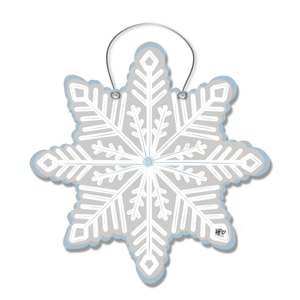 Light Colored Snowflake Door Hanger