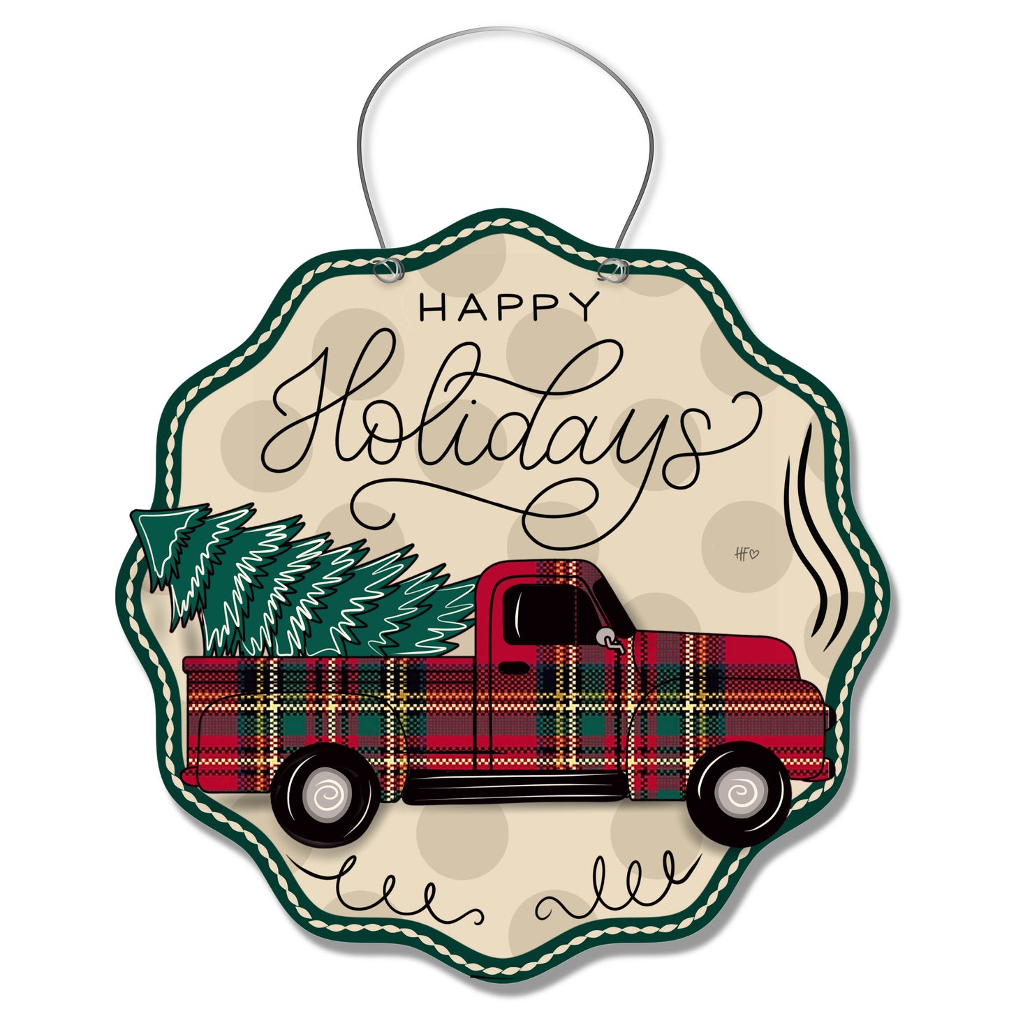 Loaded Down in Plaid Door Hanger