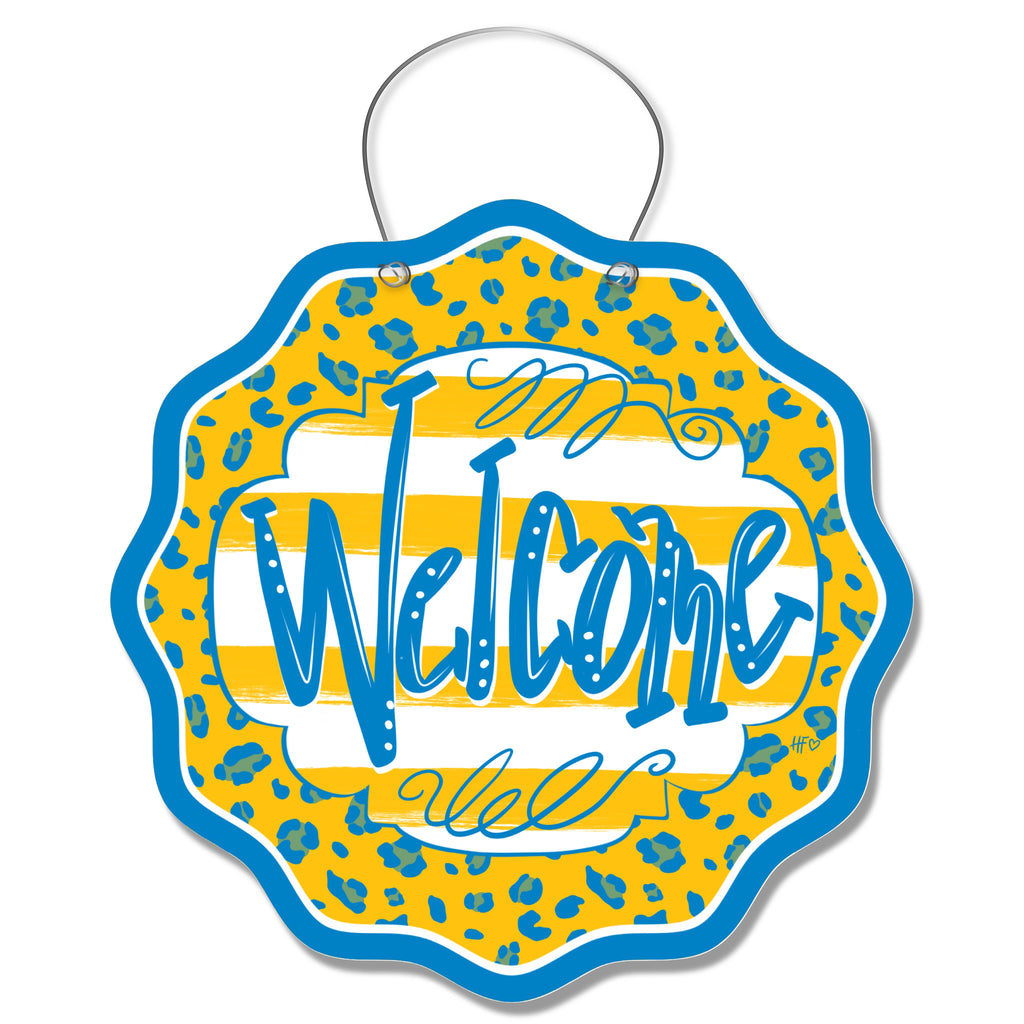 Los Angeles Leopard Welcome Door Hanger