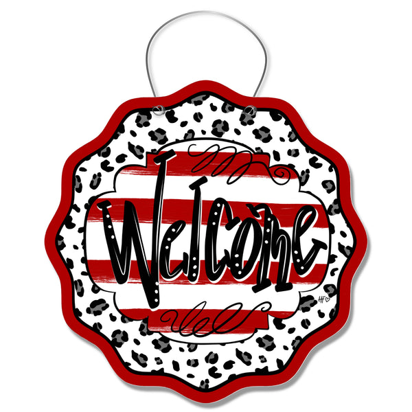 Louisville Leopard Welcome Door Hanger
