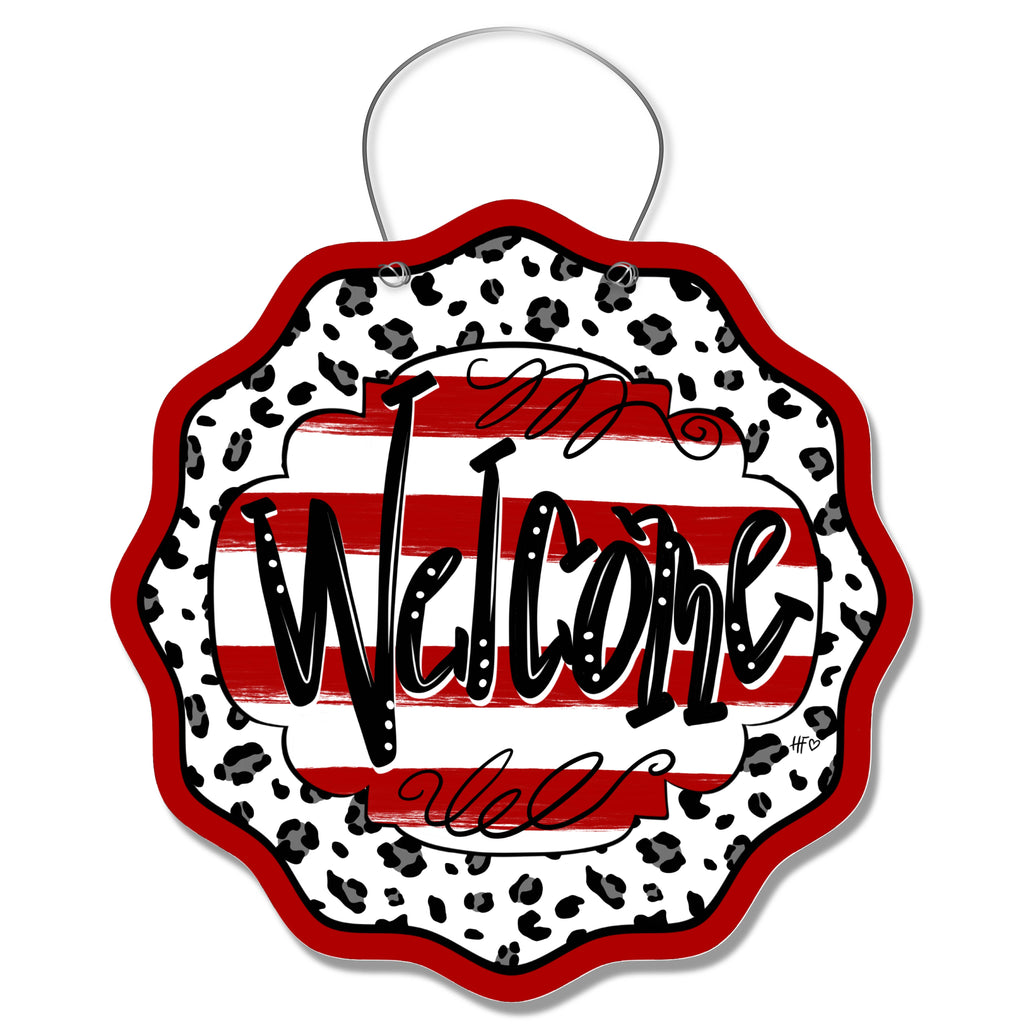 Louisville Leopard Welcome Door Hanger