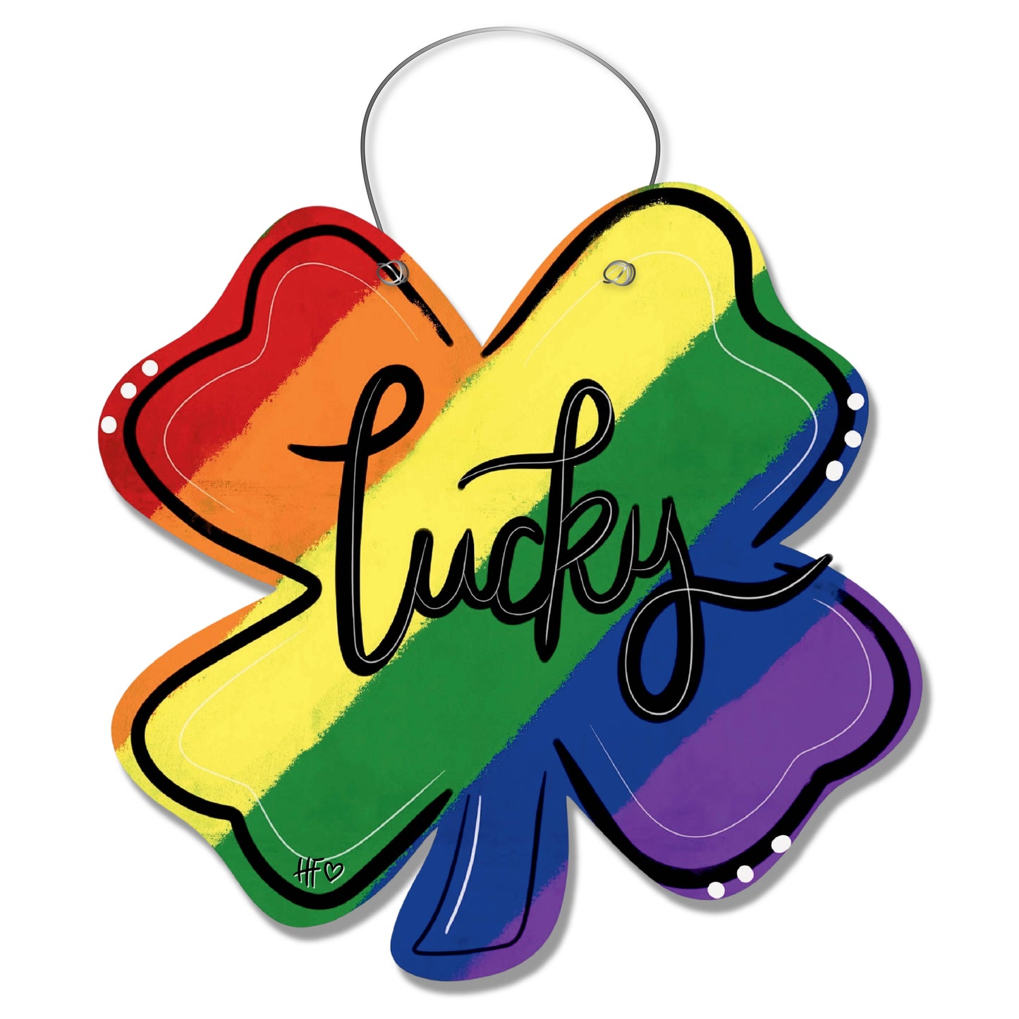 Lucky Rainbow Door Hanger