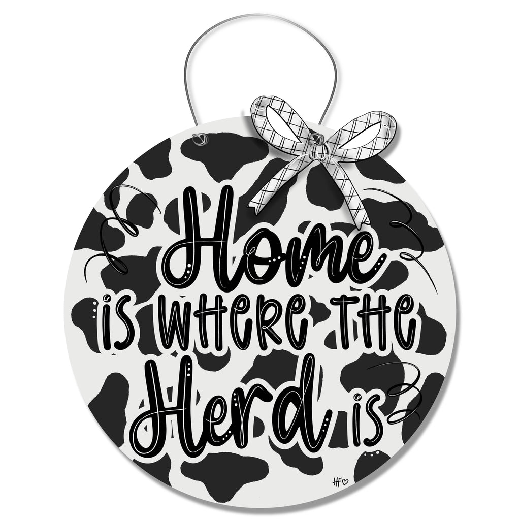 Home is Where the Herd Is Door Hanger
