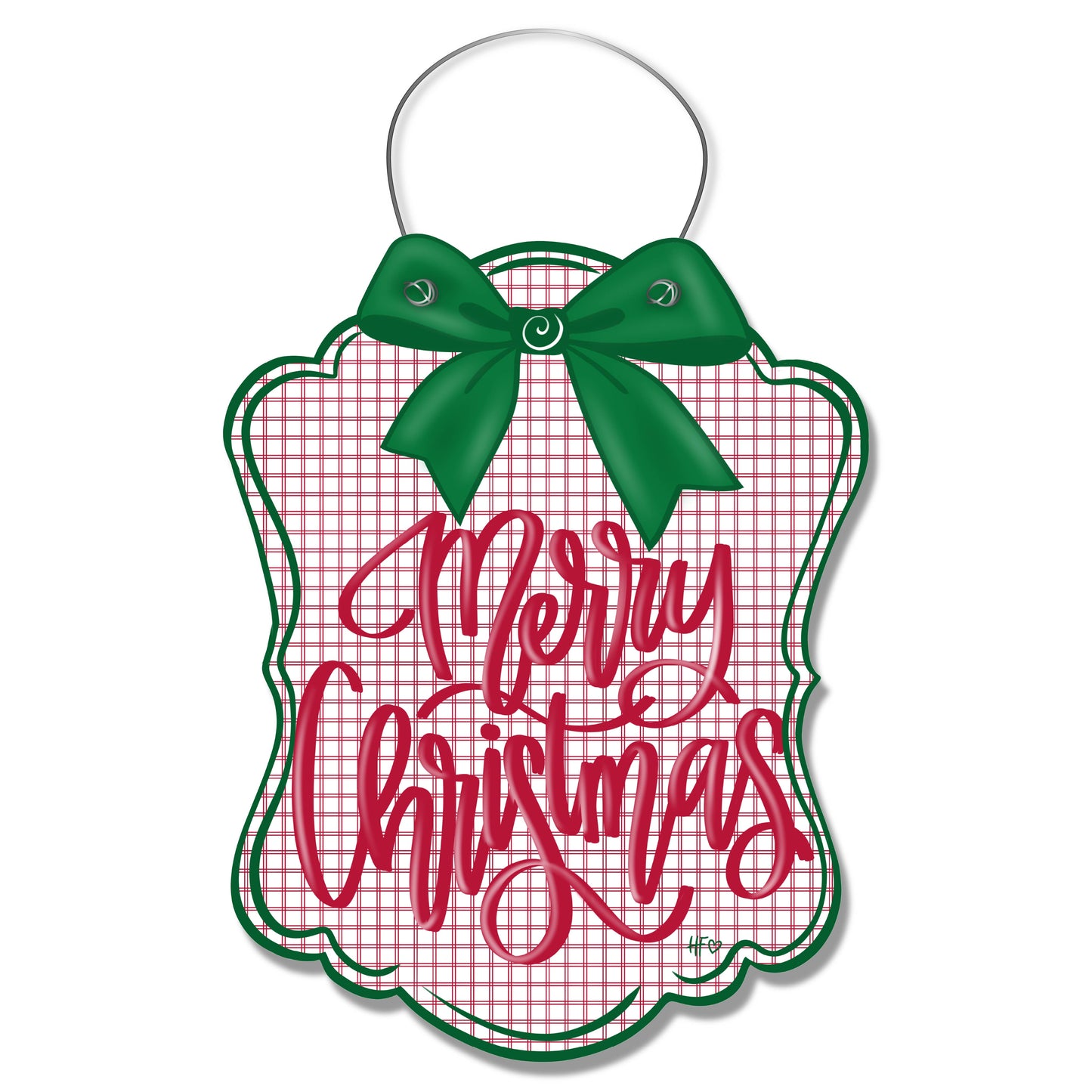 Merry Christmas Charm Door Hanger