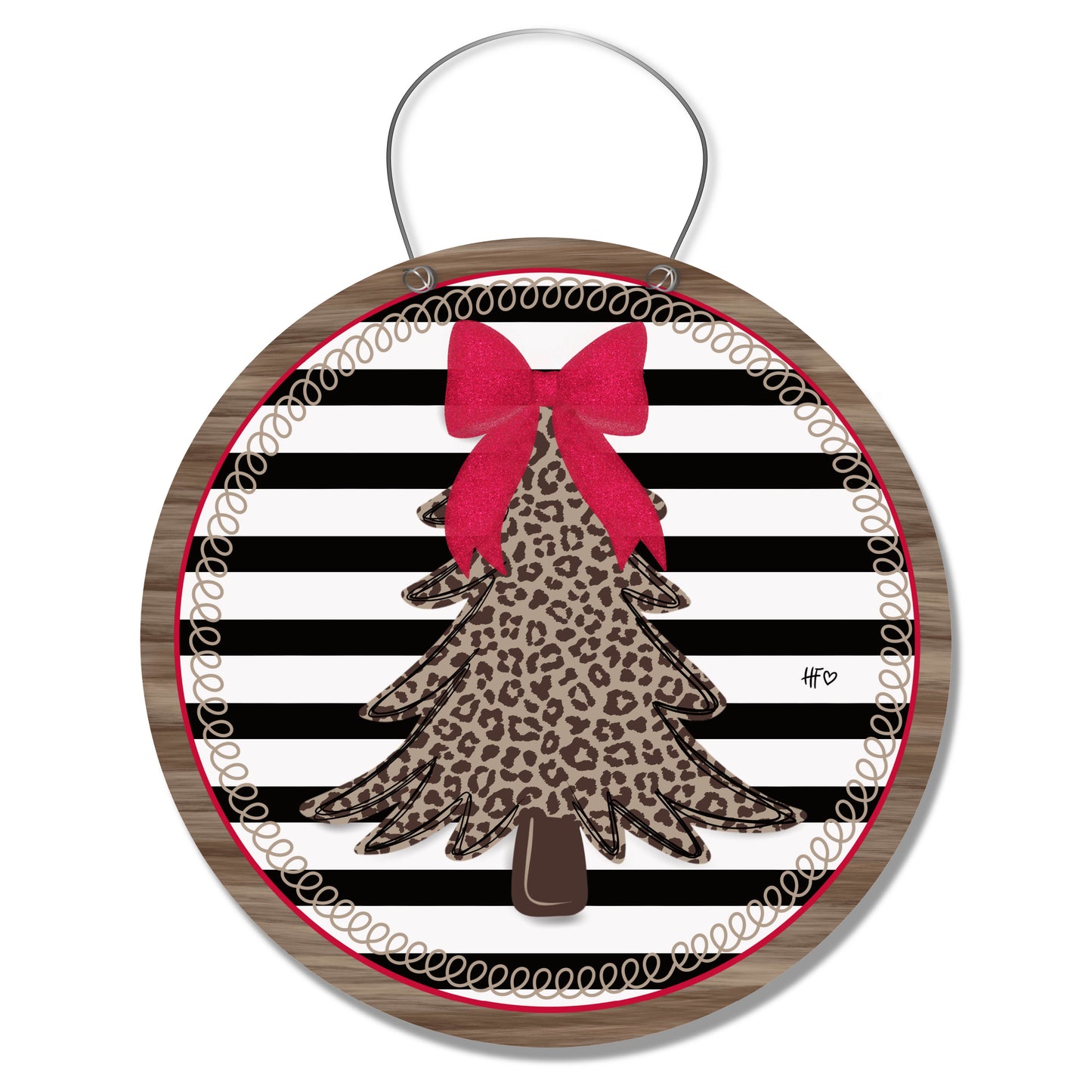 Merry Leopard Time Door Hanger