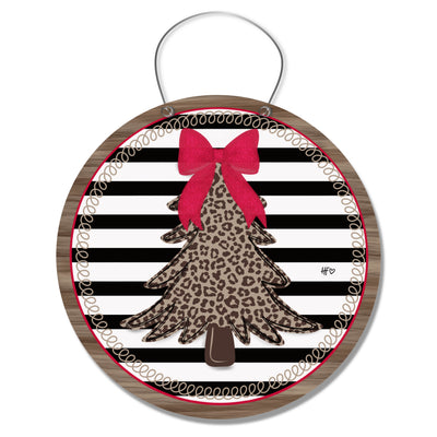 Merry Leopard Time Door Hanger