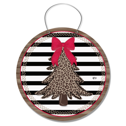 Merry Leopard Time Door Hanger
