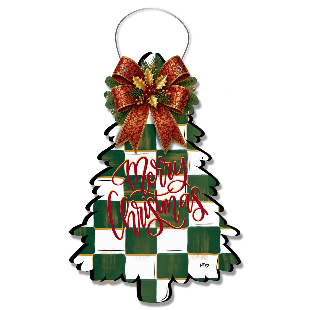 Merry and Classy Christmas Tree Door Hanger