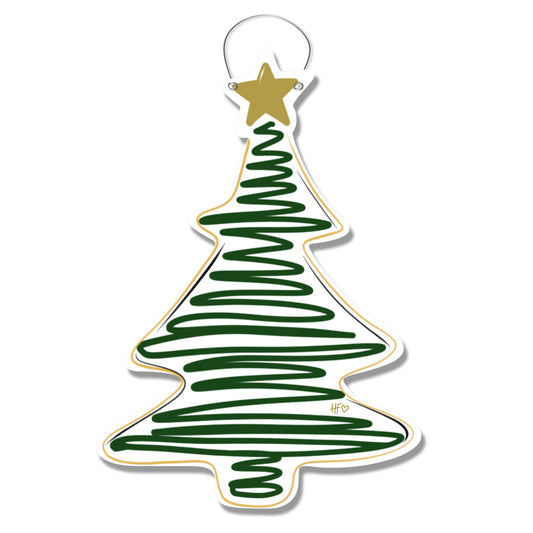 Minimalist Christmas Tree Door Hanger