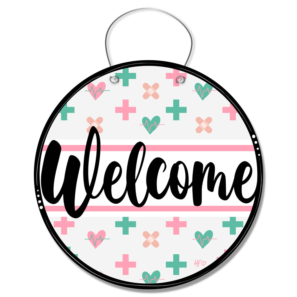 Nursing Welcome Board Door Hanger