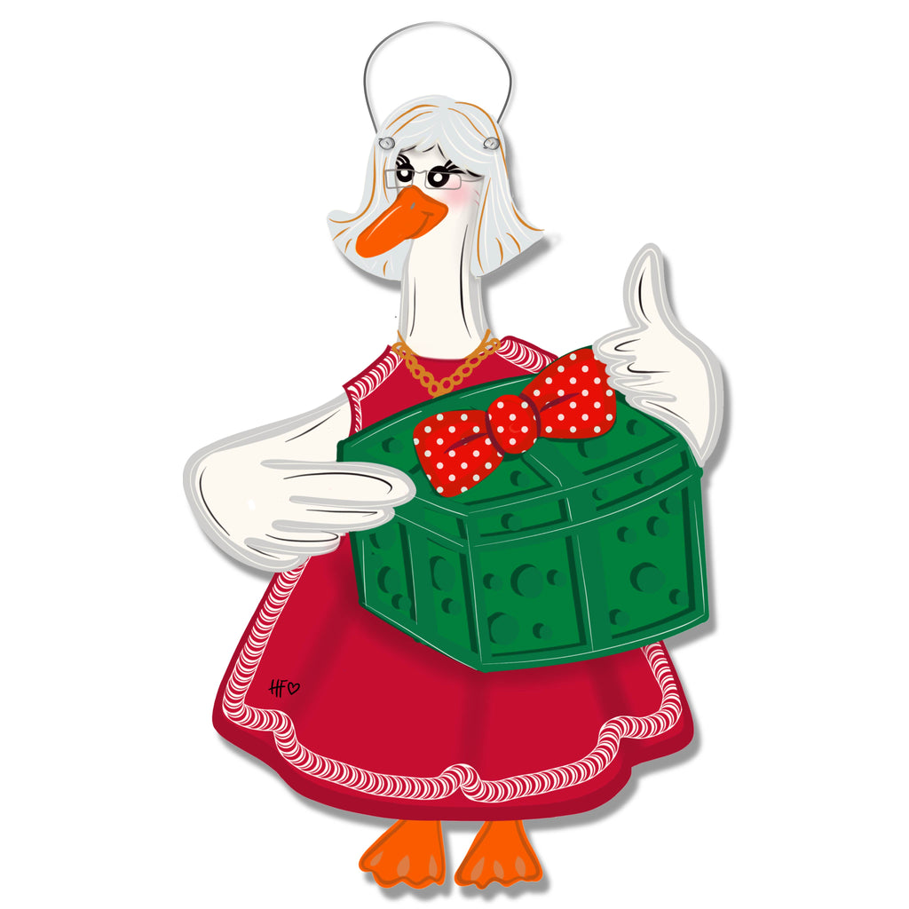 Nana Noel Goose Christmas Door Hanger