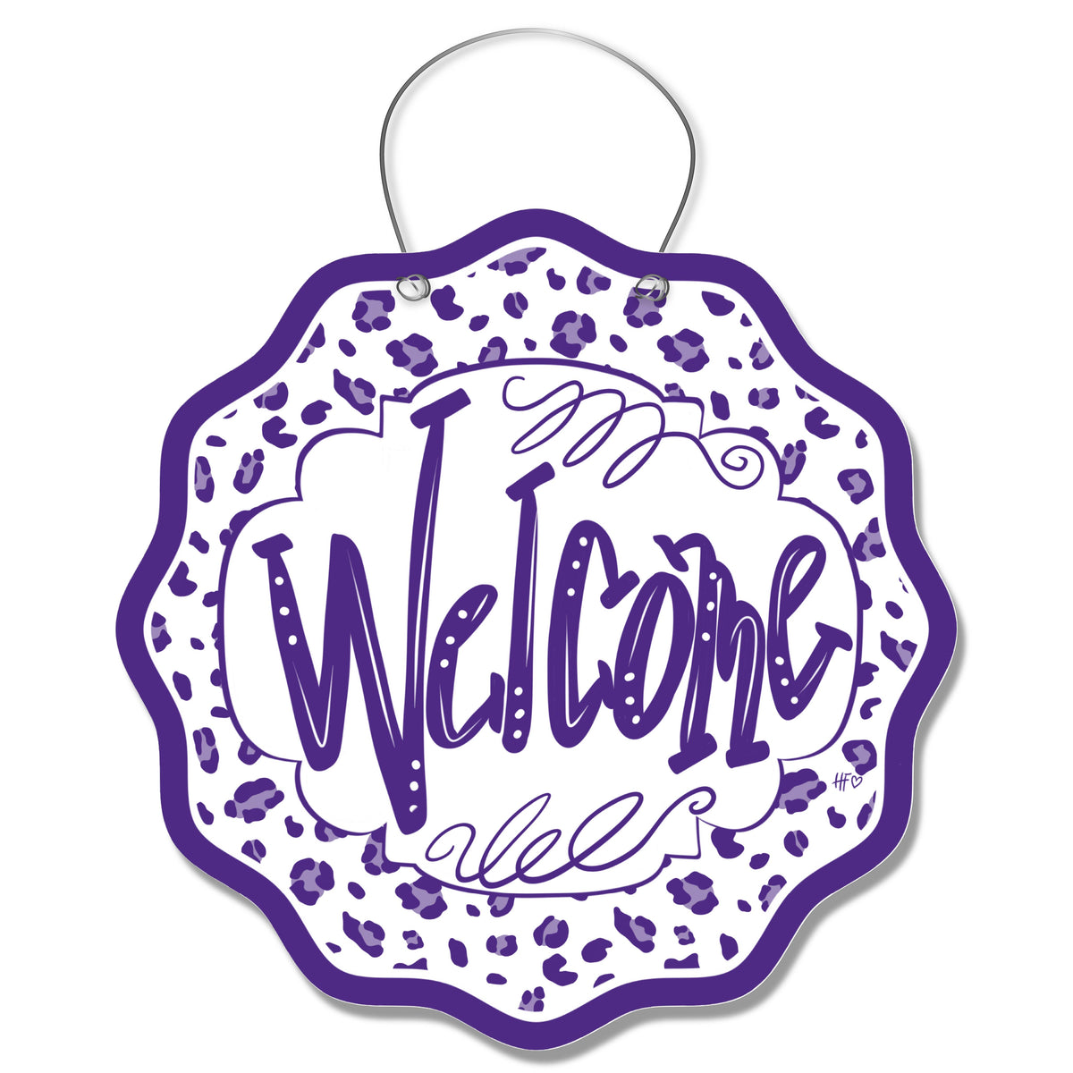 North Western Leopard Welcome Door Hanger