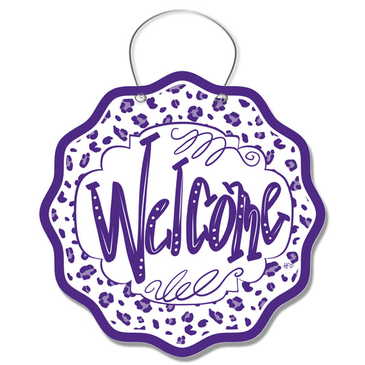 North Western Leopard Welcome Door Hanger
