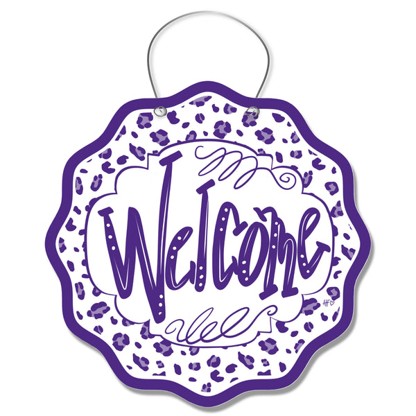 North Western Leopard Welcome Door Hanger