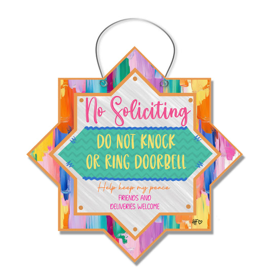 No Soliciting (Do not knock or ring doorbell) Door Hanger