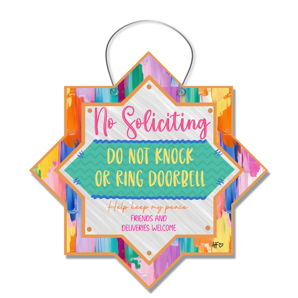 No Soliciting (Do not knock or ring doorbell) Door Hanger
