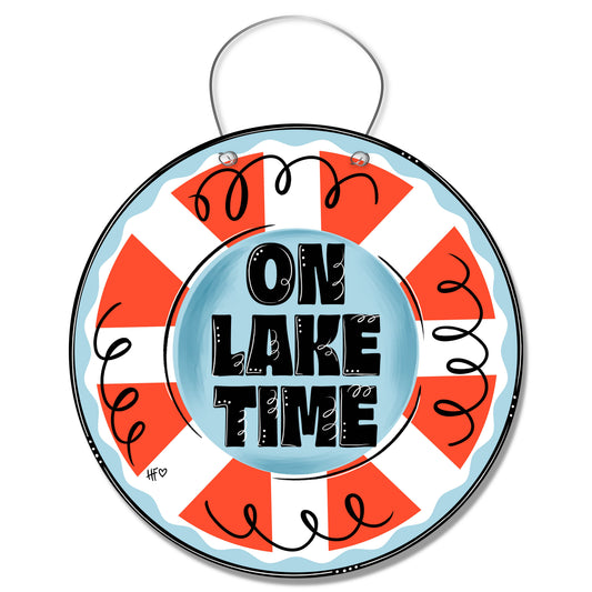 On Lake Time Life Saver Door Hanger