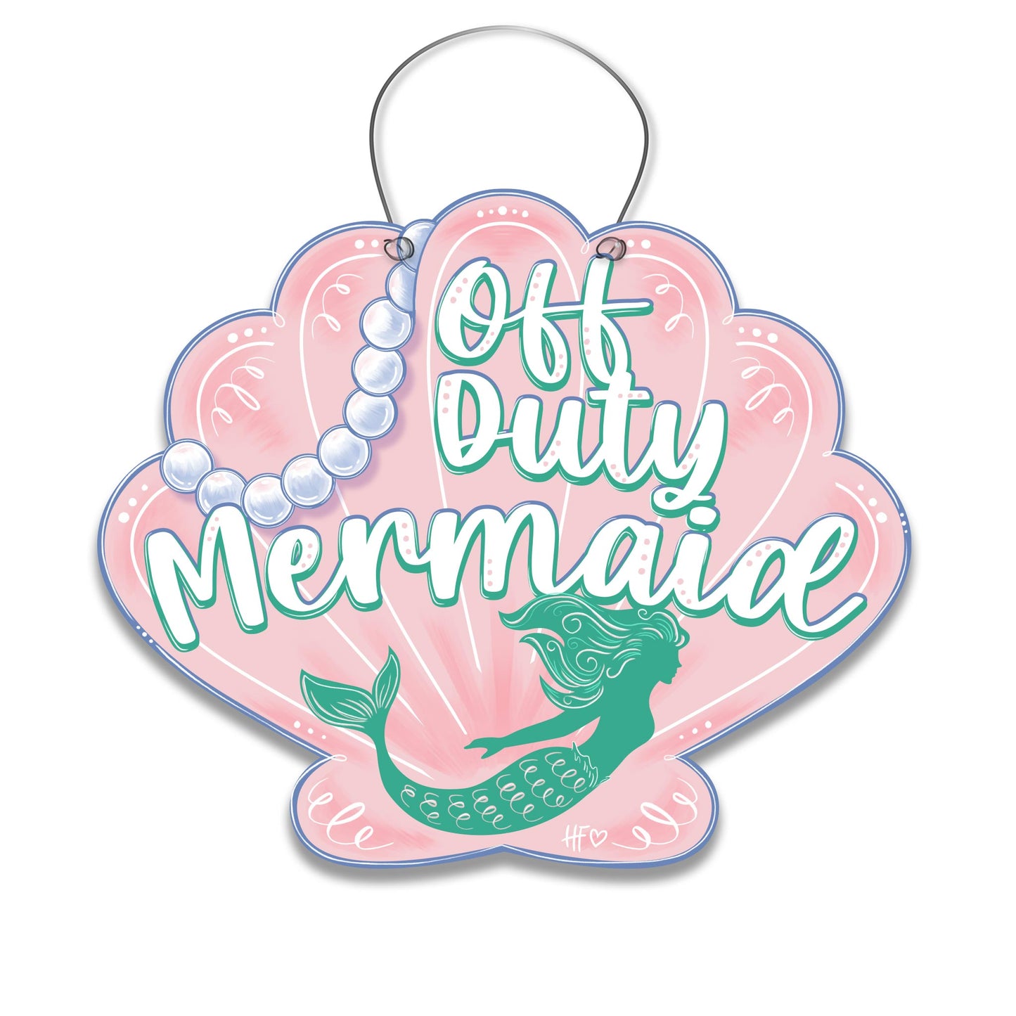Off Duty Mermaid Shell Door Hanger
