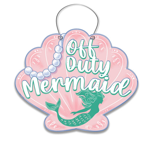 Off Duty Mermaid Shell Door Hanger