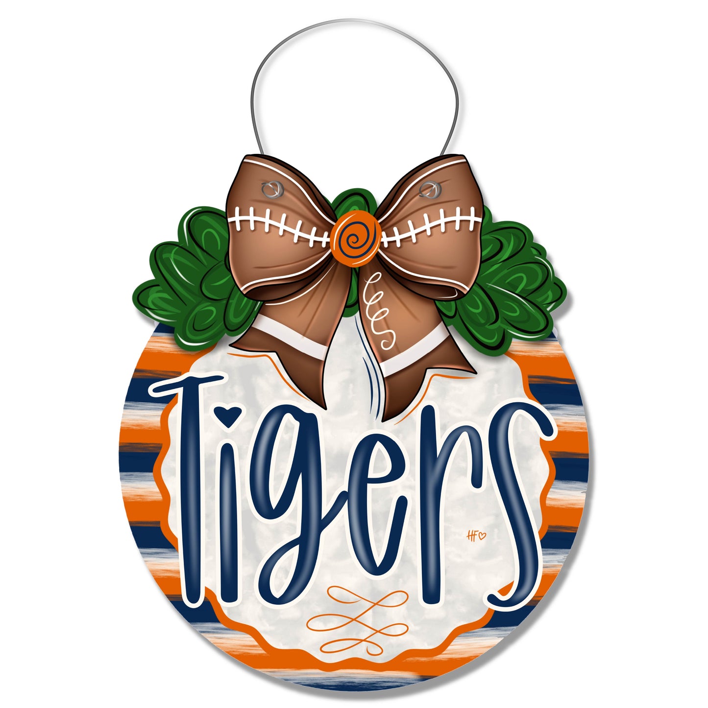 Orange Navy City Door Hanger