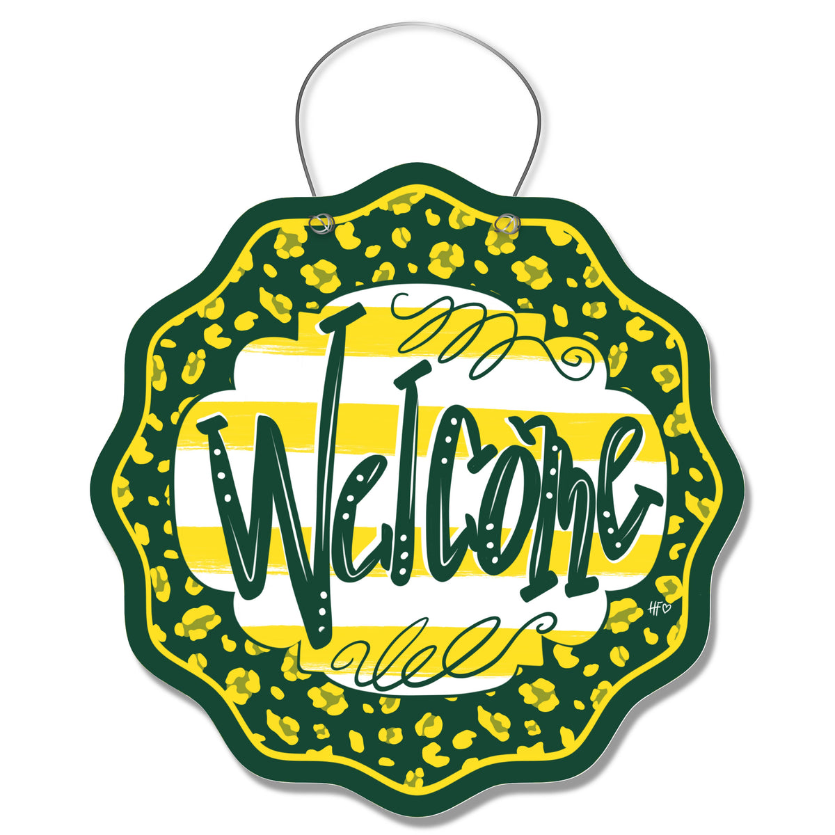 Oregon Leopard Welcome Door Hanger