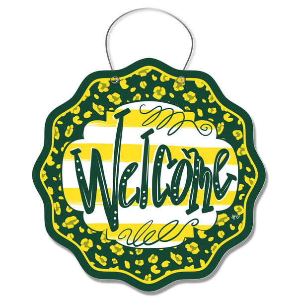 Oregon Leopard Welcome Door Hanger