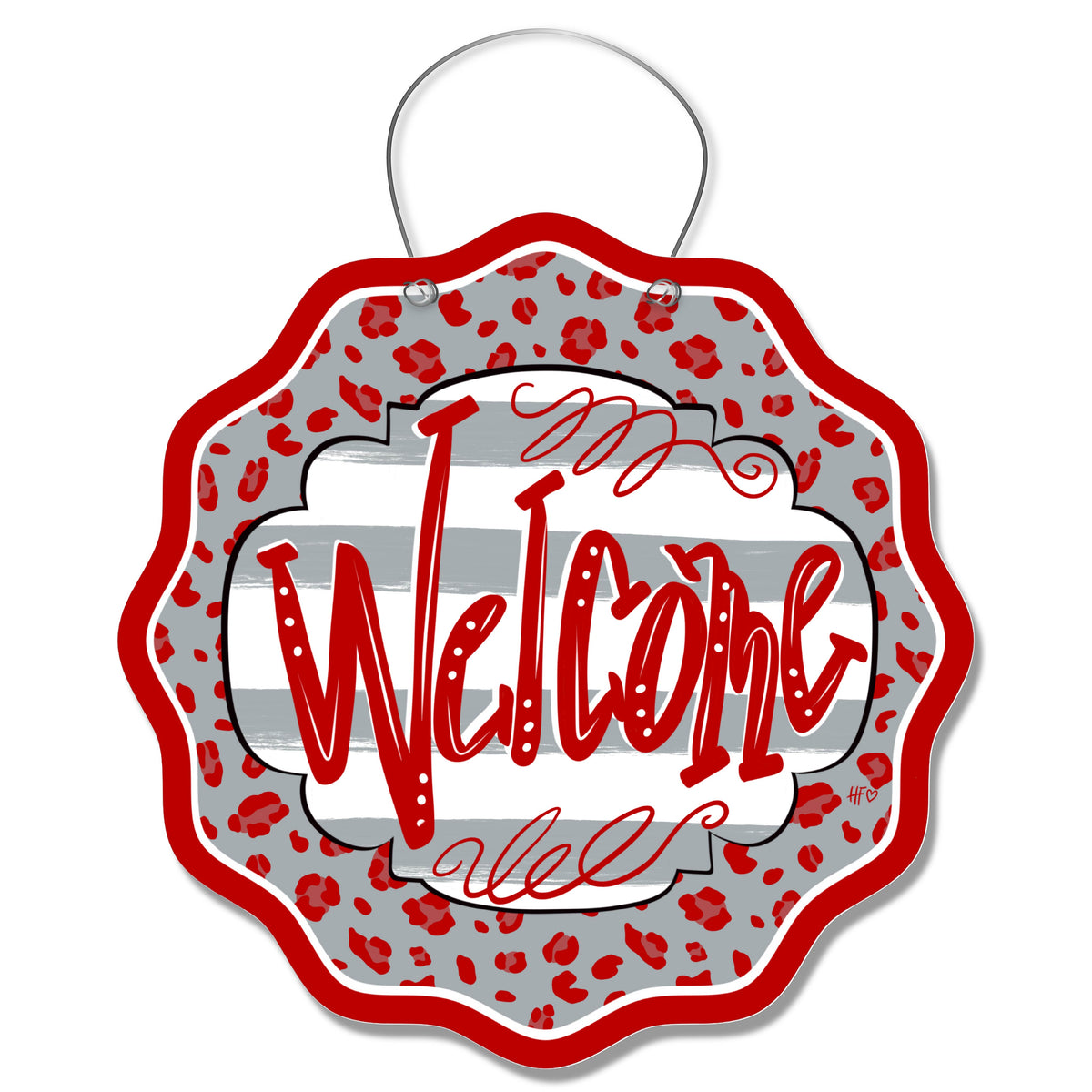 OSU Leopard Welcome Door Hanger