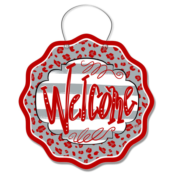 OSU Leopard Welcome Door Hanger