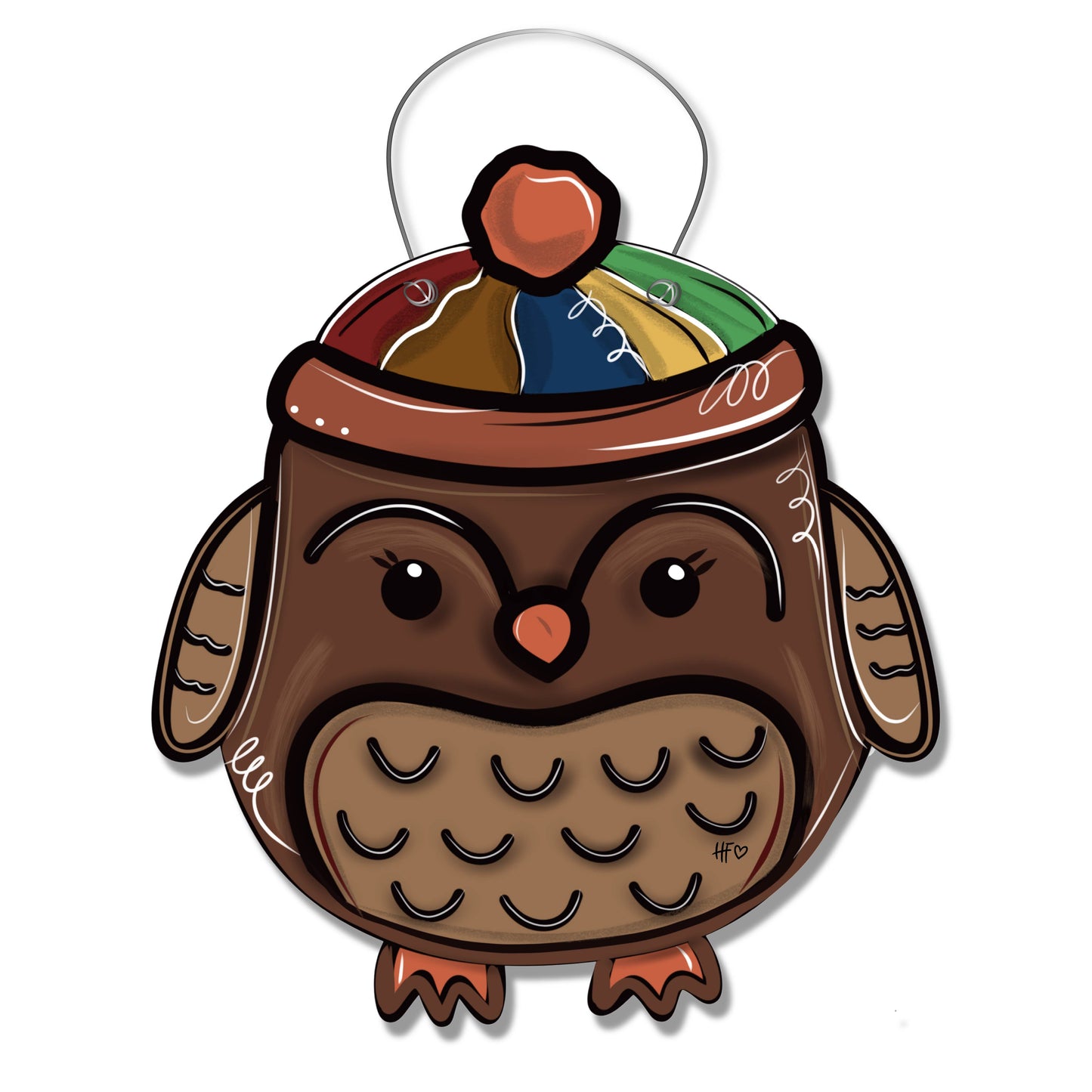 Cute Little Wise Owl Door Hanger