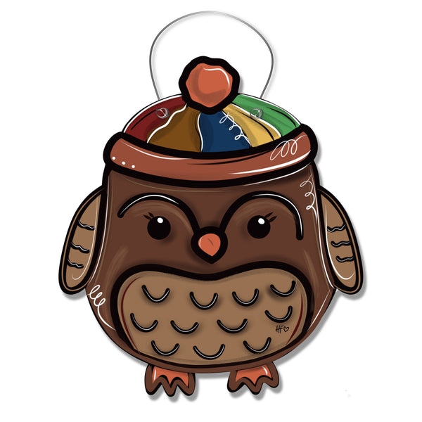 Cute Little Wise Owl Door Hanger