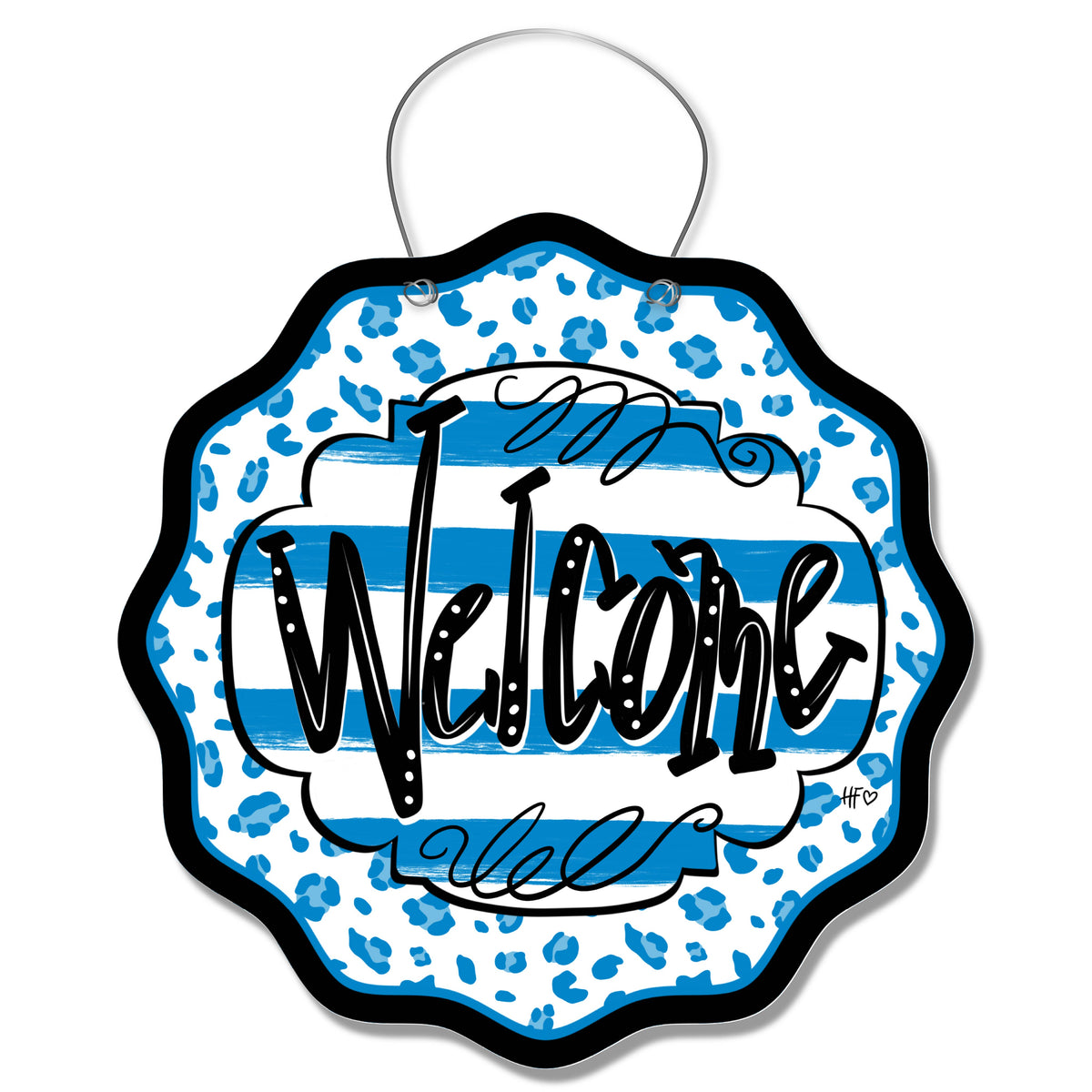 Panthers Leopard Welcome Door Hanger