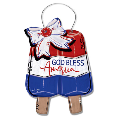 Patriotic Popsicles God Bless America Door Hanger