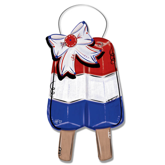 Patriotic Popsicles (Red/White/Blue) Door Hanger