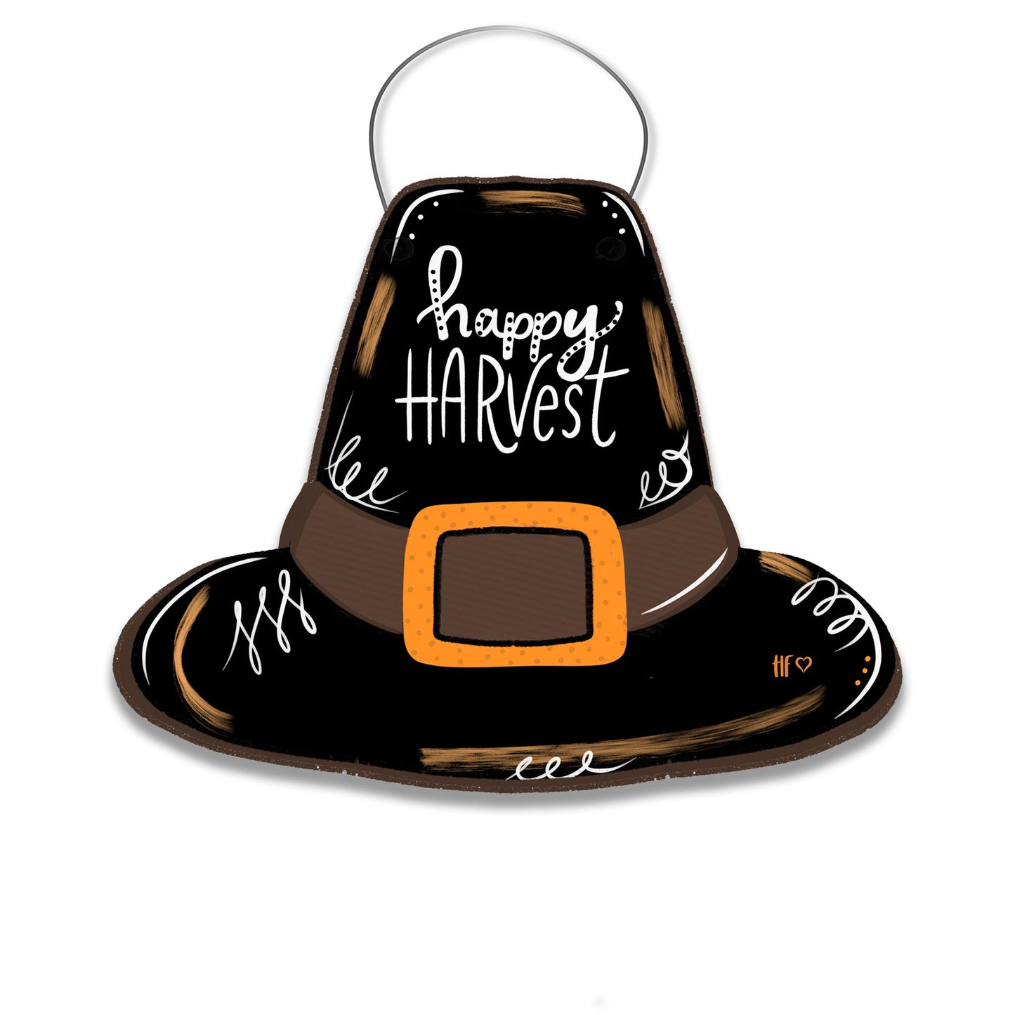 Pilgrim Hat Thanksgiving Door Hanger