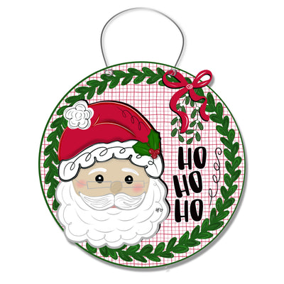 Plaid Tidings from Santa Door Hanger