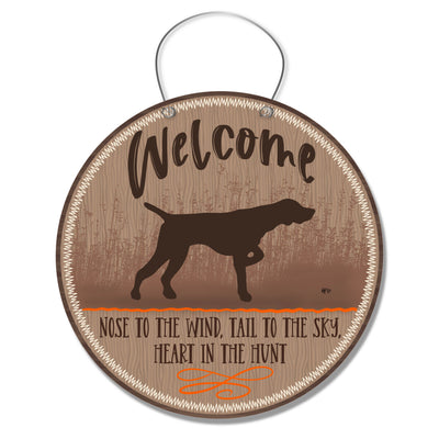 Pointer on the Hunt Door Hanger