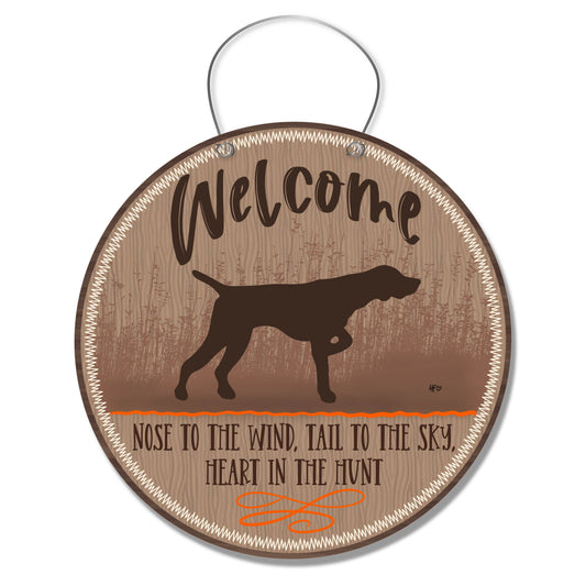 Pointer on the Hunt Door Hanger