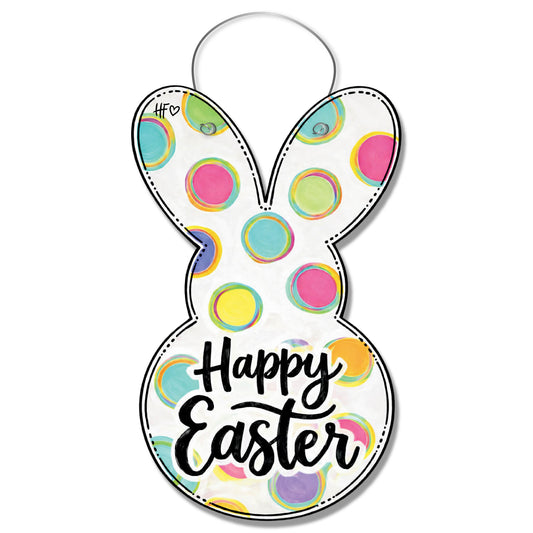Polka Dot Happy Easter Door Hanger