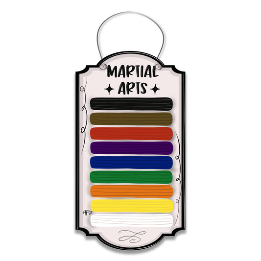 Progression of Belts Martial Arts Door Hanger