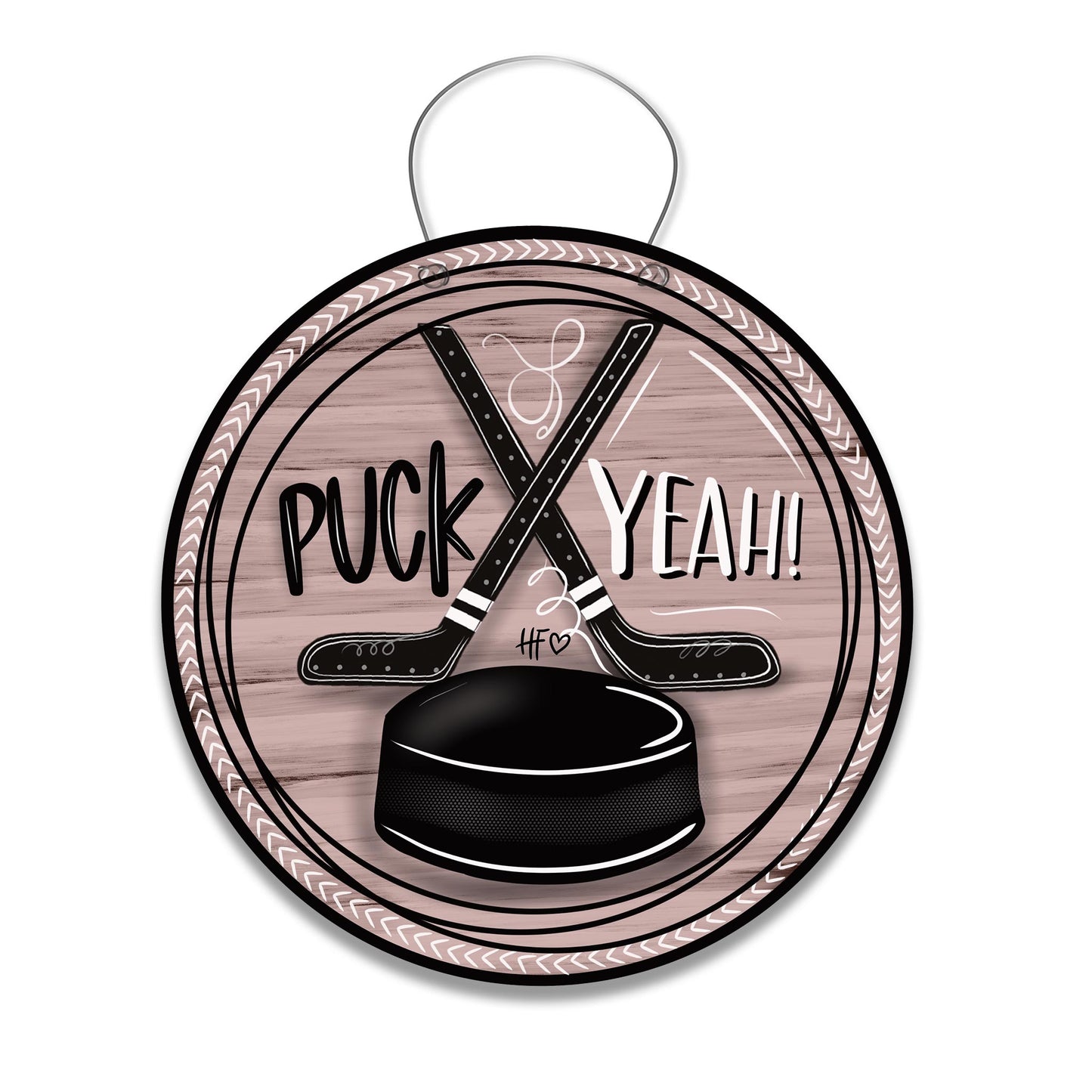 Puck Yeah Hockey Door Hanger