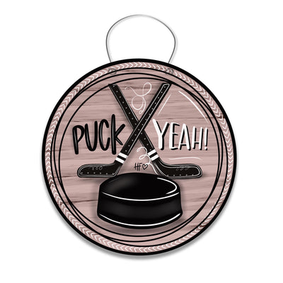 Puck Yeah Hockey Door Hanger