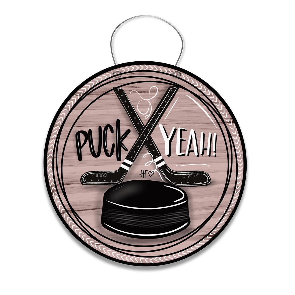 Puck Yeah Hockey Door Hanger