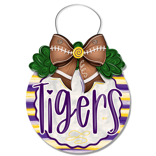 Purple Gold City Door Hanger
