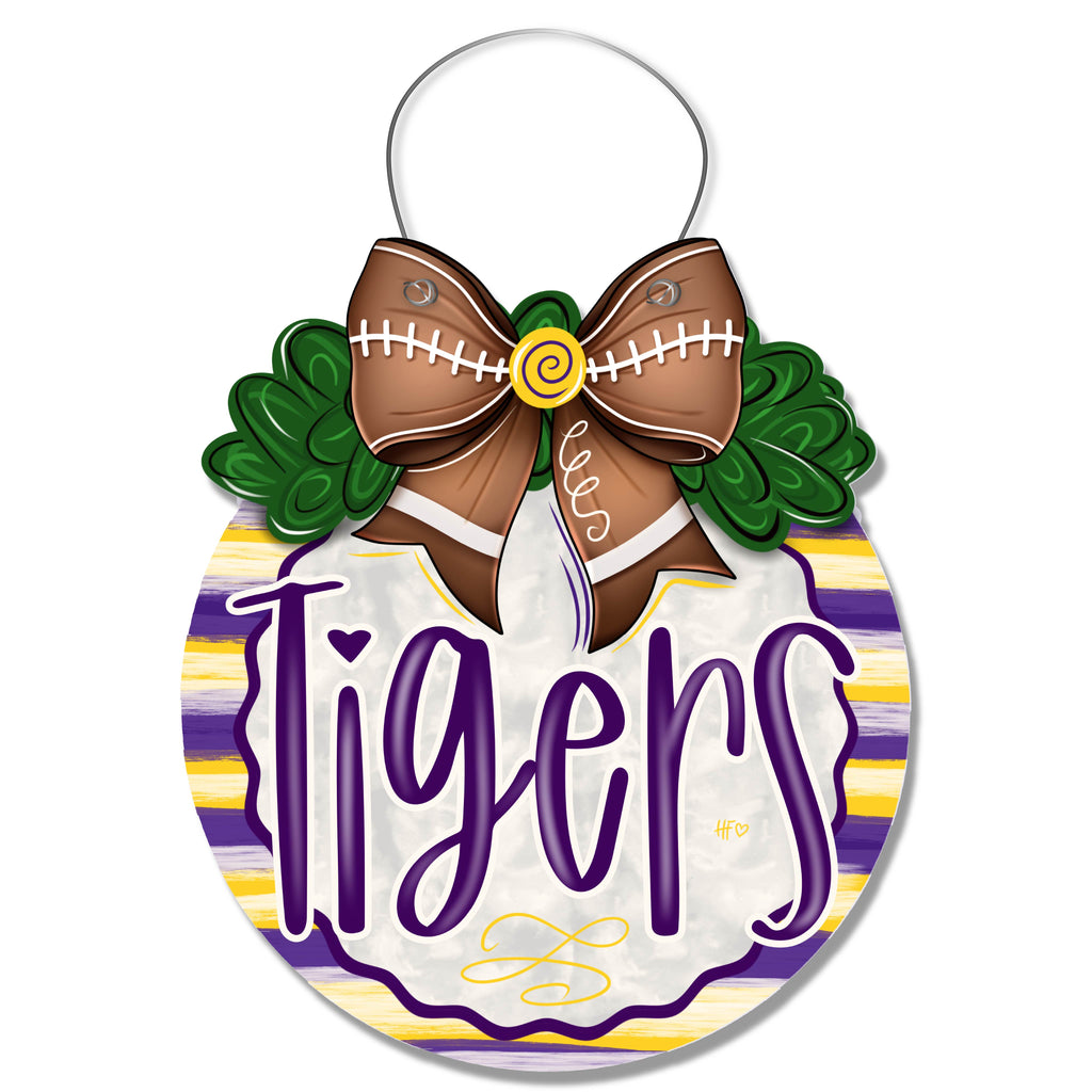 Purple Gold City Door Hanger