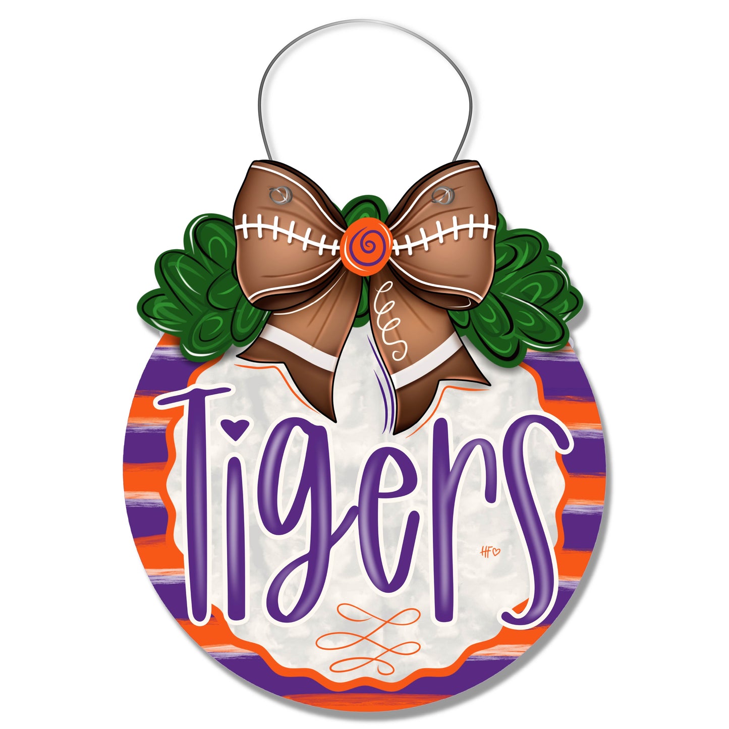 Purple Orange City Door Hanger