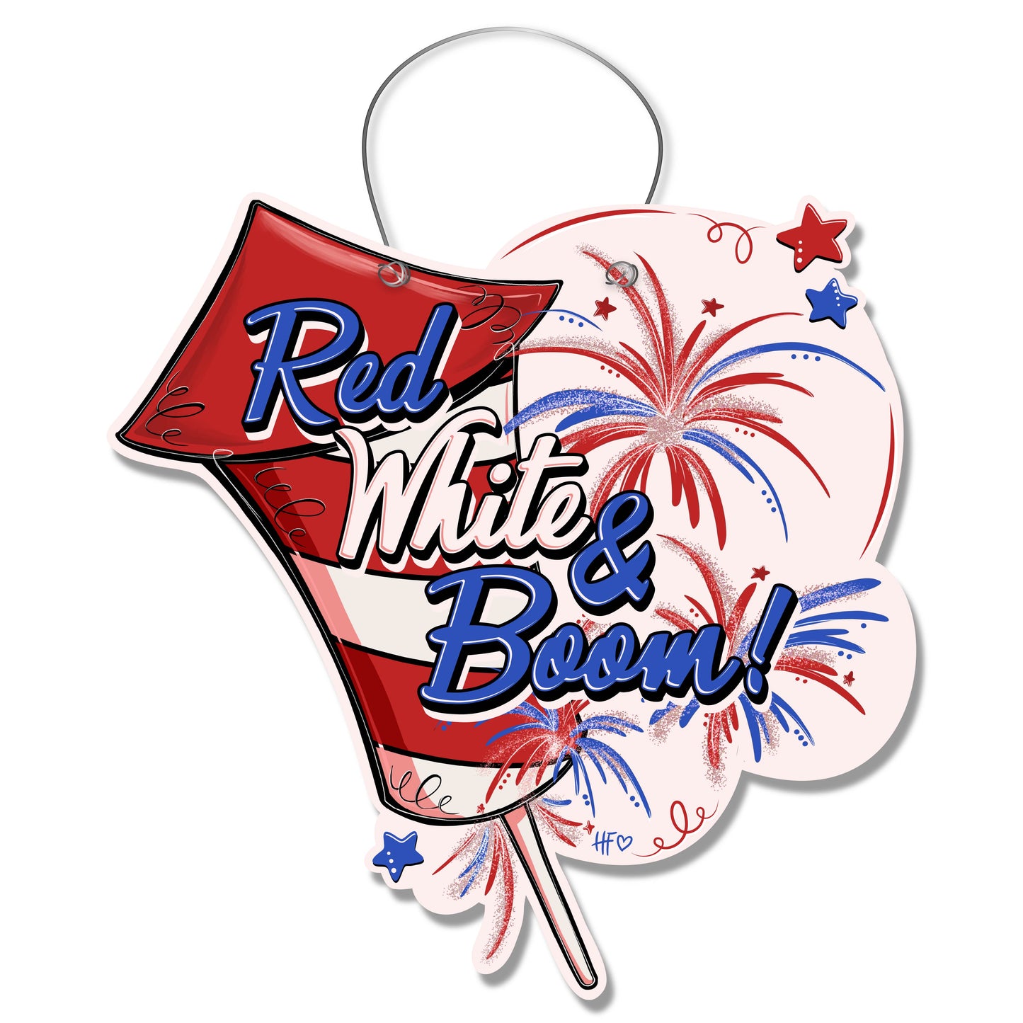 Red White & Boom Door Hangers
