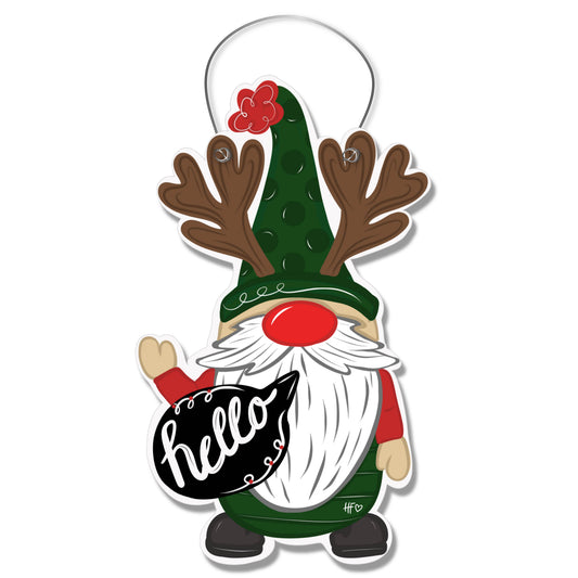 Randy the Reindeer Gnome Door Hanger